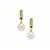 South Sea Cultured Pearl Earrings with Multi Colour Gemstone in 9K Gold (10MM)