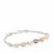 Multi-Colour Cultured Pearl Bracelet in Sterling Silver (5 to 7mm)