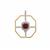 Malagasy Ruby Pendant with White Zircon in 9K Gold 1.25cts (F)