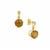 Lehrer Nine Pointed Star Stellar Topaz Earrings in 9K Gold 9.95cts