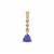 AA Tanzanite Pendant with White Zircon in 9K Gold 1cts