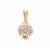 Idar Pink Morganite Pendant with White Zircon in 9K Gold 1ct