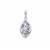 Tanzanite Pendant with White Zircon in Sterling Silver 1.10cts