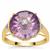 Lehrer TorusLens Ametista Amethyst Ring with Diamonds in 9K Gold 4.30cts