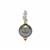 Tahitian Cultured Pearl, Burmese Red Spinel Pendant with White Zircon in 9K Gold (12mm)