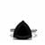 Black Spinel Ring with White Topaz in Sterling Silver 10.16cts