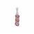 Sakaraha Pink Sapphire Pendant with White Zircon in Sterling Silver 1.20cts