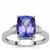 AAA Tanzanite Ring with Diamonds in Platinum 950 2.81cts