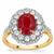 Burmese Ruby Ring with White Zircon in 9K Gold 3.80cts