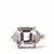 Danburite Ring with Diamonds in 18K White Gold 7.45cts