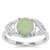 Imperial Serpentine Ring with White Zircon in Sterling Silver 1.63cts