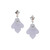 Blue Lace Agate Earrings in Two Tone Gold Plated Sterling Silver 19.23cts