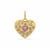 Bahia Amethyst Pendant with White Topaz in Gold Plated Sterling Silver 0.55ct