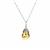 Baltic Champagne Amber (20x13mm) Necklace in Sterling Silver 