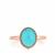 Amazonite Ring in Rose Gold Tone Sterling Silver 1cts