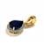 Blue Sapphire 9K Gold Pendant 