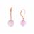 Natural Pink Kunzite Earrings in Rose Tone Sterling Silver 16.33cts