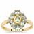 Aquaiba™ Beryl Ring with Diamond in 9K Gold 1cts