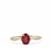 Bemainty Ruby Ring with White Zircon in 9K Gold 1.25cts