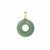 Type A Oil Green Jadeite Pendant in Gold Tone Sterling Silver 24.50cts