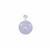 Type A Dove Blue Jadeite Pendant with White Topaz in Sterling Silver 30.52cts