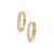 White Zircon Earrings in Gold plated Sterling Silver 0.30ct