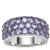 Tanzanite Ring in Platinum Plated Sterling Silver 3.22cts