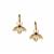 Serenite Earrings with Black Spinel in Gold Plated Sterling Silver 2.60cts