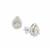 White  Zircon Silver Earrings 