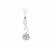 Yellow Diamonds Pendant with White Diamonds in Sterling Silver 0.08ct