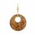 Multi-Colour Agate Pendant with Topaz in Gold Tone Sterling Silver 35.60cts