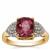 Burmese Spinel Ring with Diamonds in 18K Gold 3.82cts