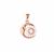 Rainbow Moonstone Pendant in Rose Tone Sterling Silver 0.30ct