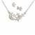 White Zircon Set of Necklace & Earrings in Sterling Silver 0.50ct