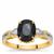 Madagascan Blue Sapphire Ring with Diamonds in 18K Gold 2.97cts