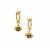 Tiger's Eye Earrings in Gold Plated Sterling Silver 1.05ct
