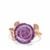 Zambian Amethyst Flower Ring in Rose Gold Tone Sterling Silver 5.56cts
