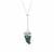 Type A Olmec Jadeite Slider Necklace with White Zircon in Sterling Silver 42.95cts