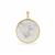White Howlite Pendant in Gold Tone Sterling Silver 48.94cts 