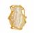 'La Fuego Dorado' Baroque Freshwater Cultured Pearl Gold Tone Sterling Silver Ring (13X16mm)