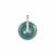 Olmec Jadeite Pendant with White Topaz in Sterling Silver 23.20cts