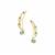 Swiss Blue Topaz Earring Vines in Gold Plated Sterling Silver 1cts