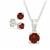 Nampula Garnet Set of Pendant Necklace & Earrings in Sterling Silver 1.30cts