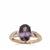 Pink Sapphire Ring with Diamond in 18K Gold  3.60cts