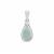 Gem-Jelly™ Aquaprase™ Pendant with White Sapphire in Sterling Silver 2.90cts