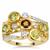 Ambilobe Sphene Ring with White Zircon in 9K Gold 1.90cts