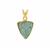 Fuchsite Drusy Pendant in Gold Plated Sterling Silver 8.40cts