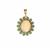 Ethiopian Opal Pendant with Green Type A Jadeite in 9K Gold 5.29cts