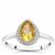 Diamantina Citrine Ring with White Zircon in Sterling Silver 1.20cts