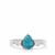 Neon Apatite Ring with White Zircon in Sterling Silver 1.60cts